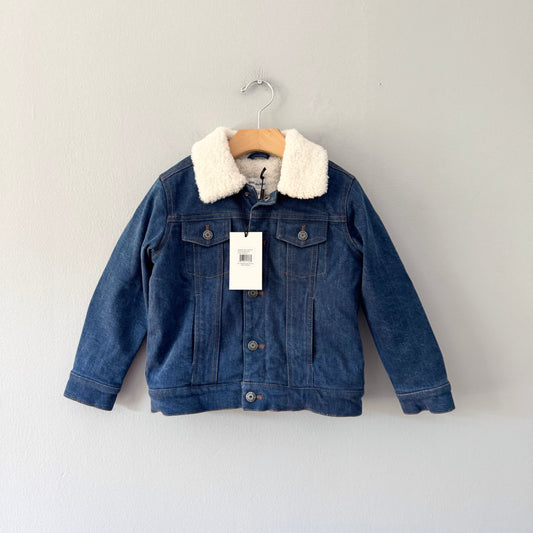 Miles the label / Sherpa lined denim jacket / 5Y - New with tag