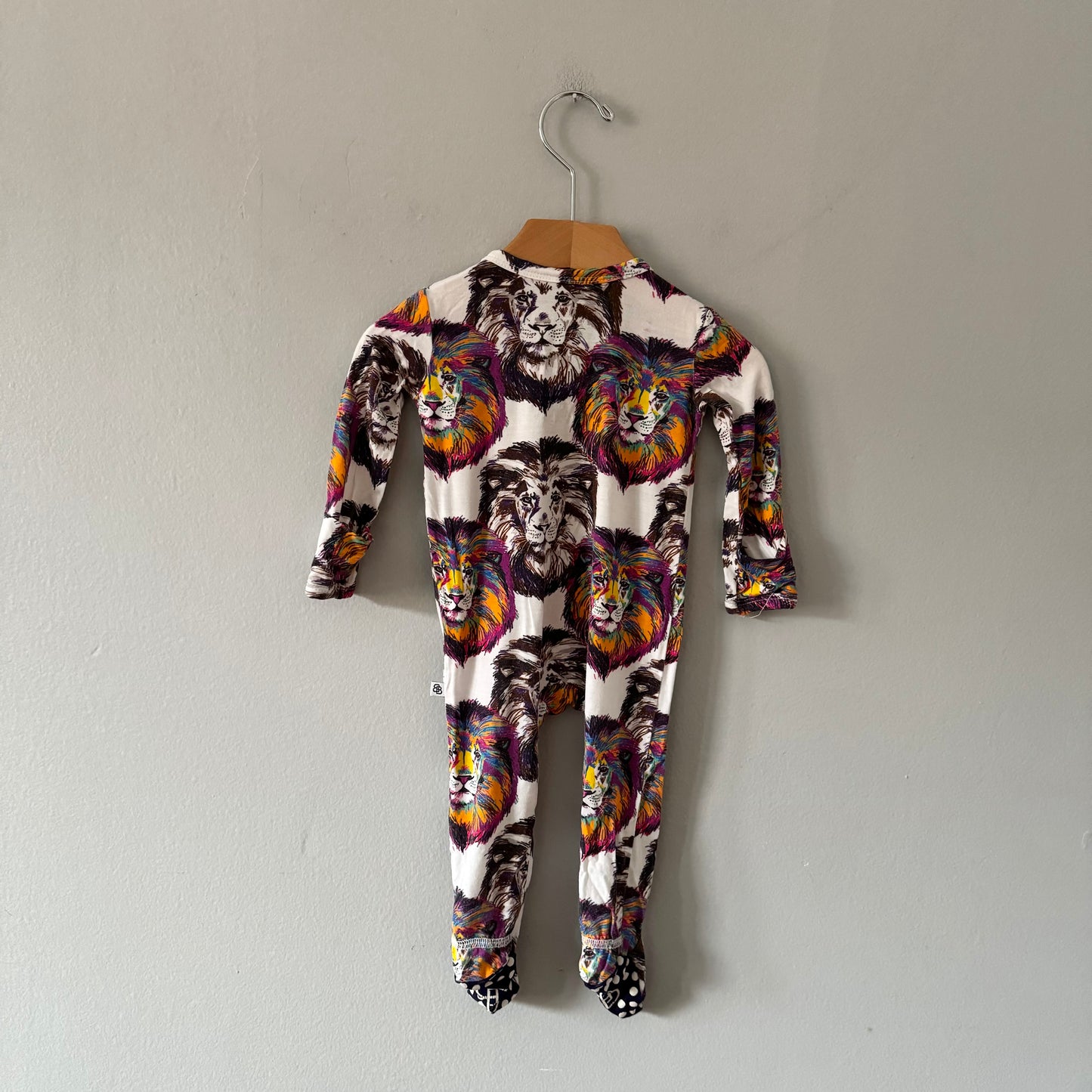 Little Bum Bums / Lion pattern romper / 3-6M