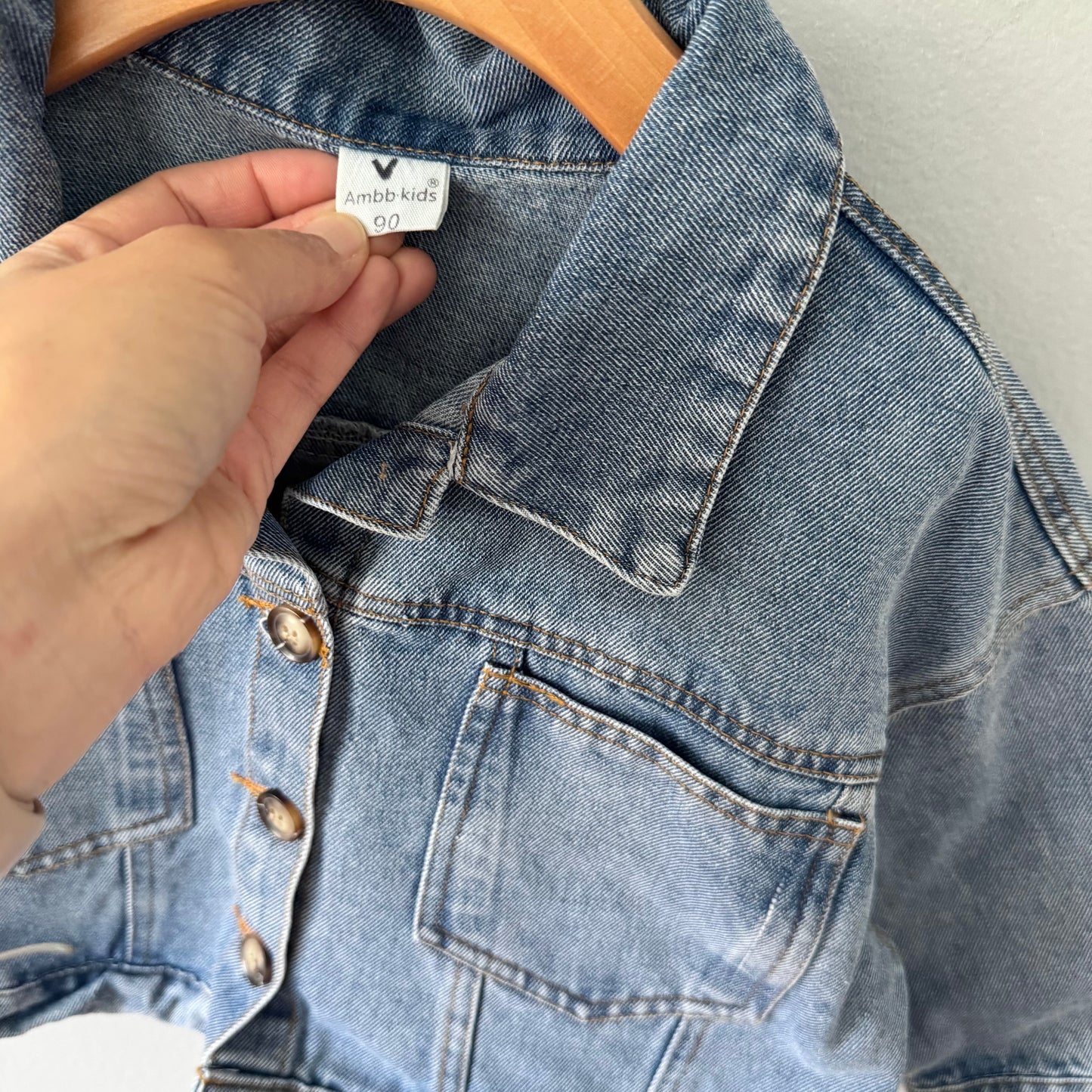 Ambb kids / Oversized denim jacket / 90(Fits 2.5-3Y)