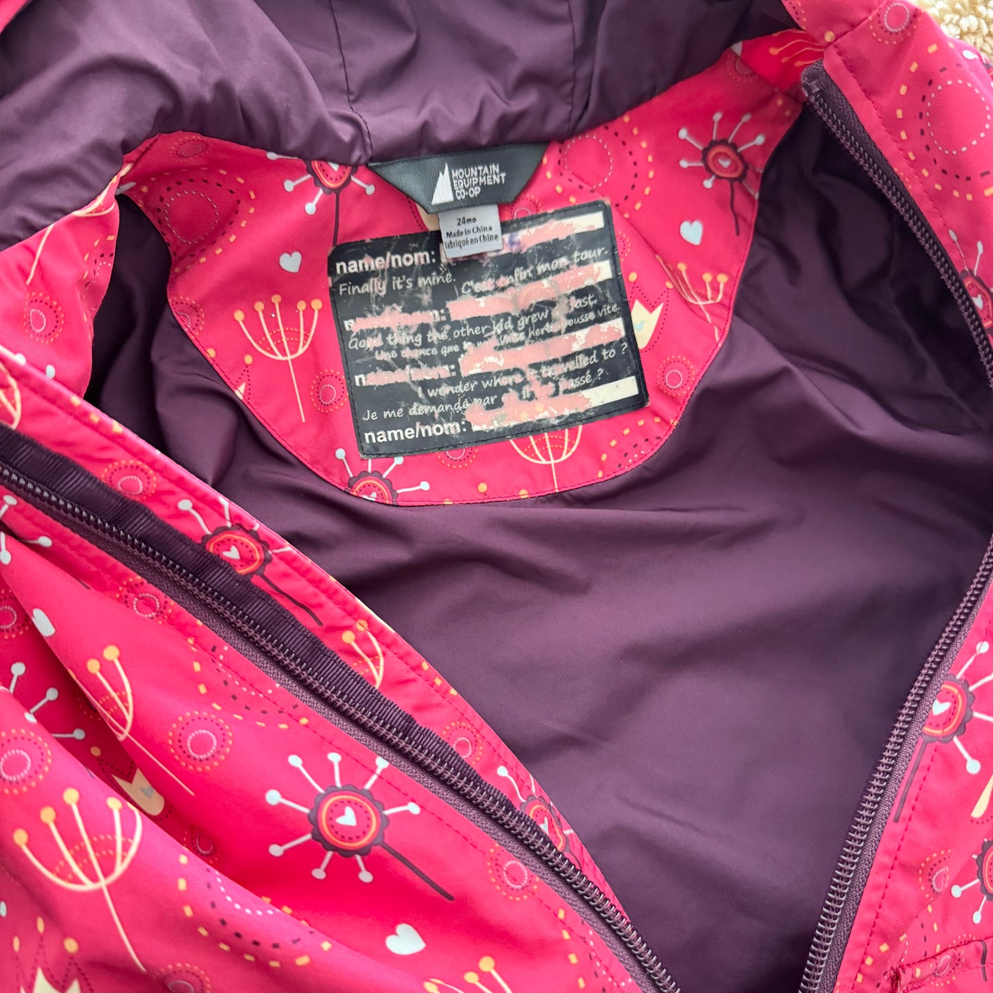 Mec / Coupe-vent rouge/rose / 24M