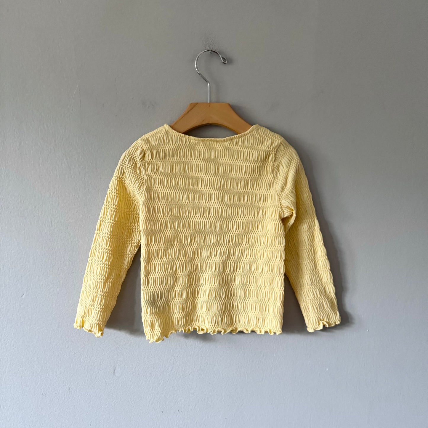 H&M / Long sleeve top - yellow / 2-4Y