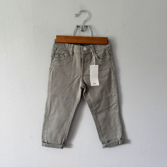 Mango / Khaki colour denim leggings / 2-3Y - New with tag