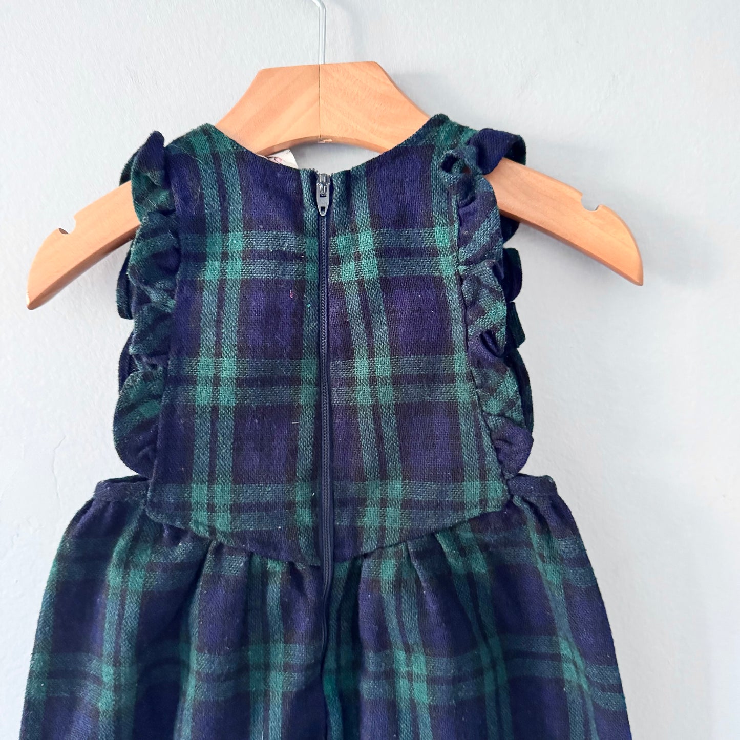 Vintage / Navy green romper / 18M