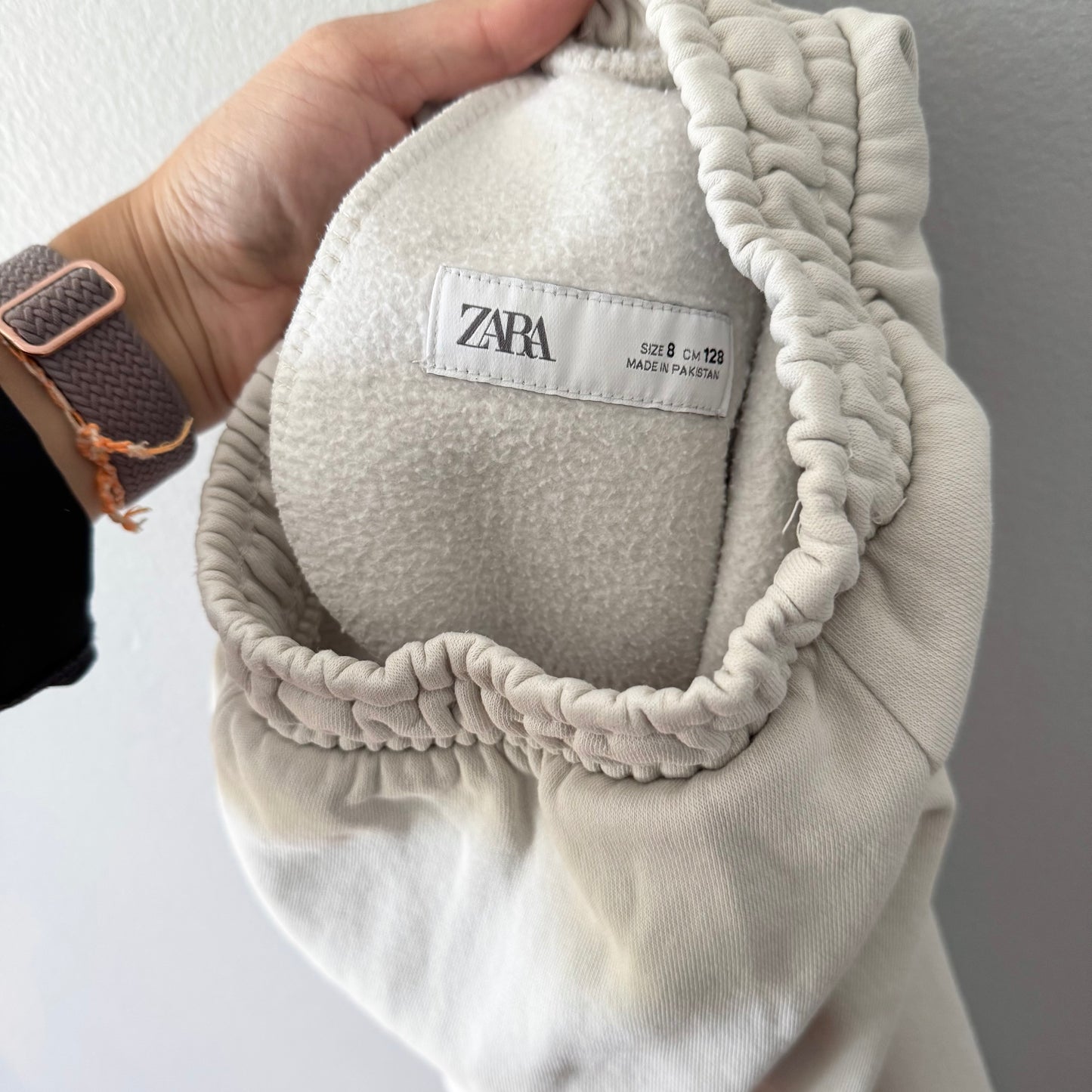Zara / Ivory sweatpants / 8Y(fits 7T), 2 available