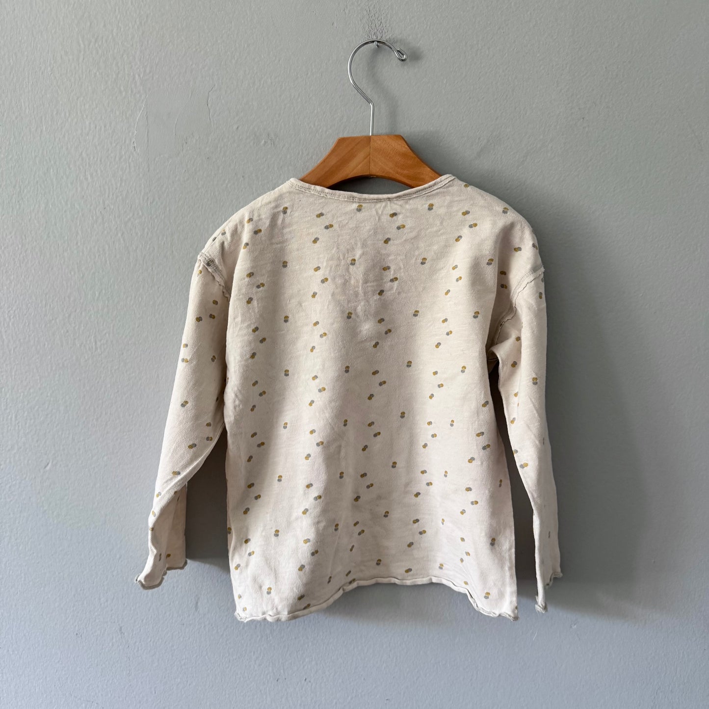 Zara / Off white long sleeve top / 4-5Y