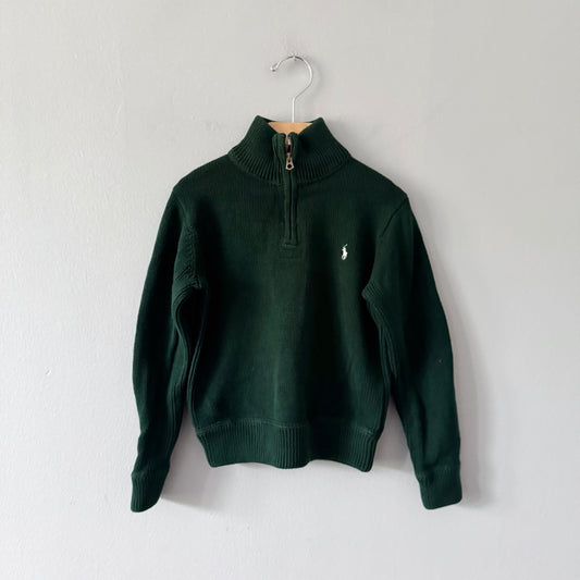 Polo Ralph Lauren / Grey knit half zip up / 5Y