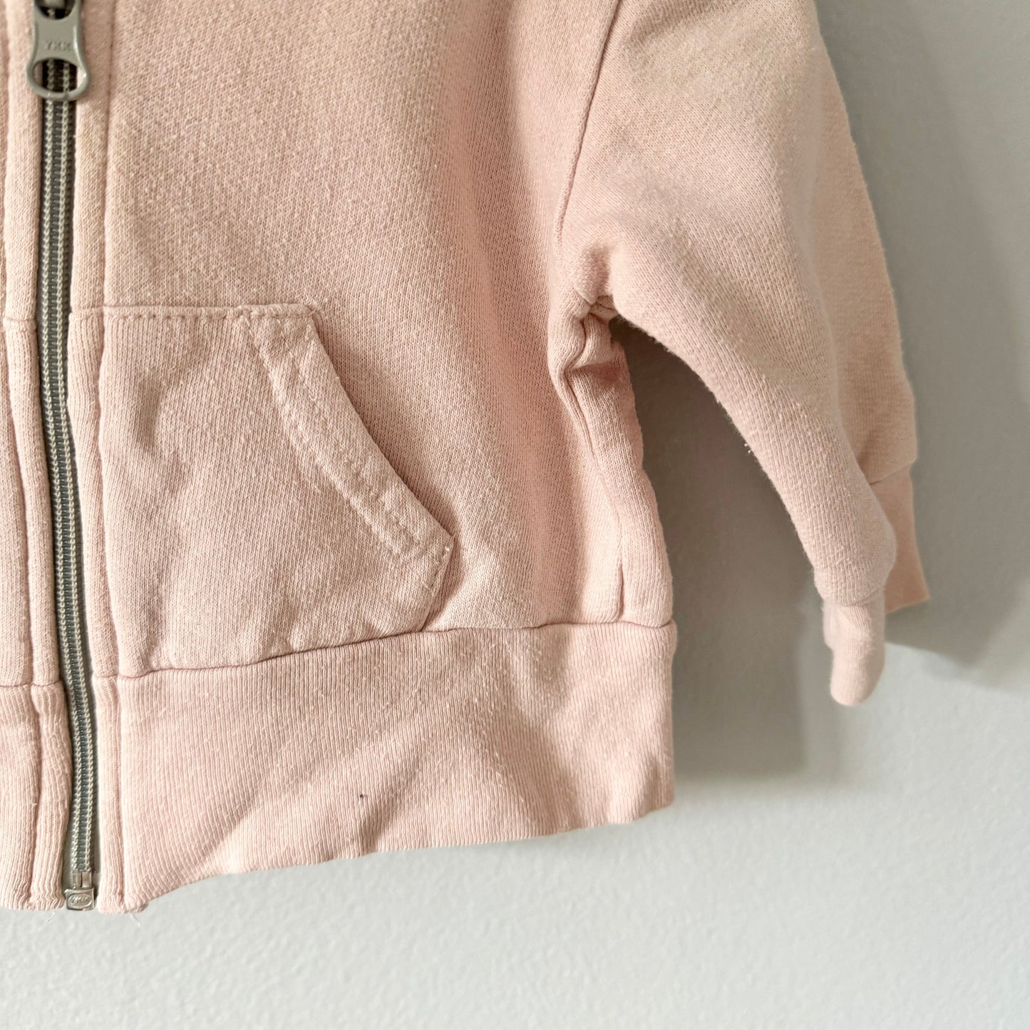 Mini Mioche / Light pink zip up hoodie / 3-6M