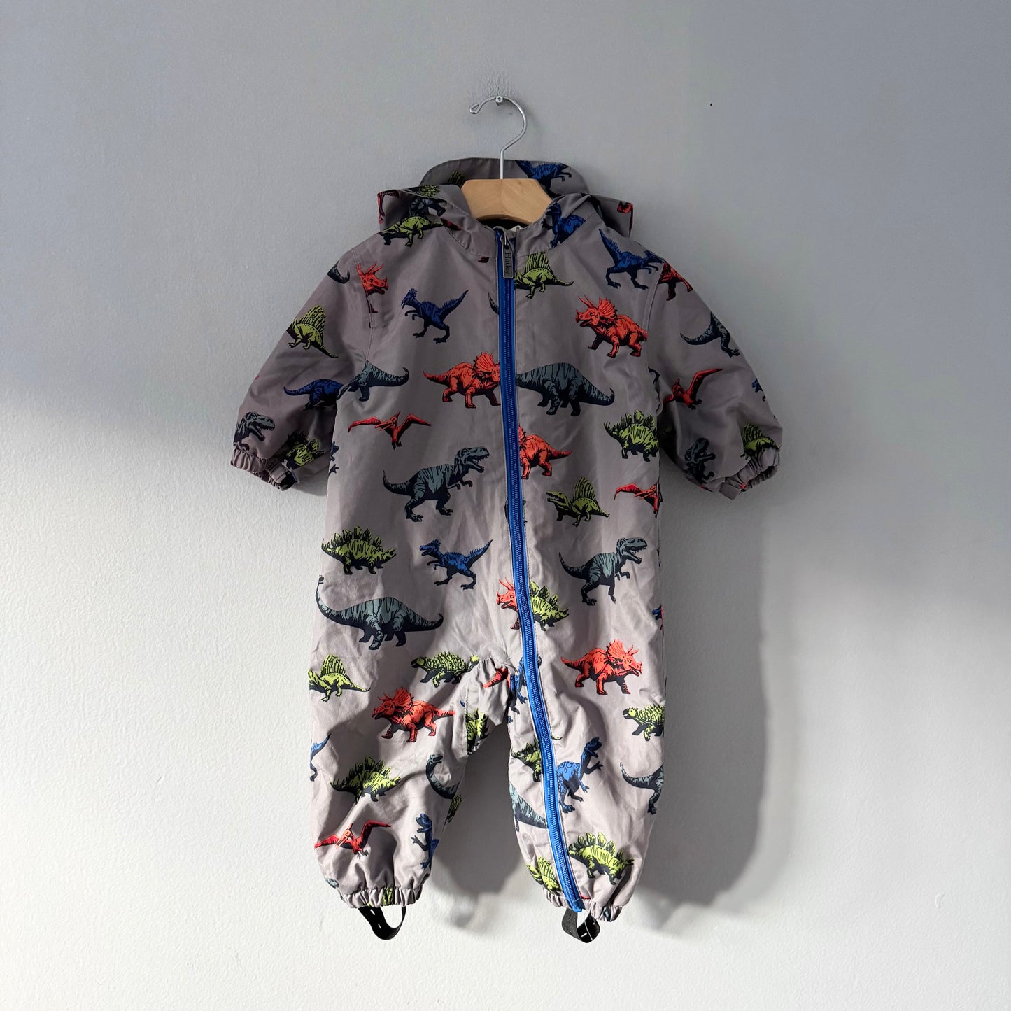 Hatley / Grey x dinosaur fleece lined suit / 9-12M