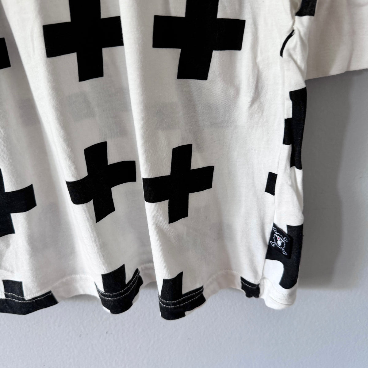 Nununu / White x black dress / 6-7Y