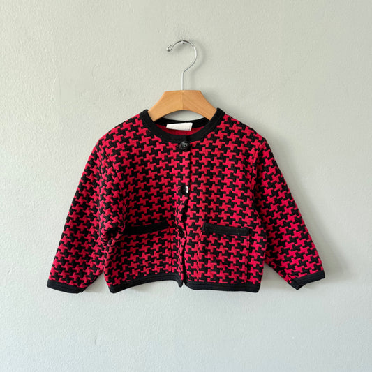 Vintage / Papaya Club red black jacket / 12-24M