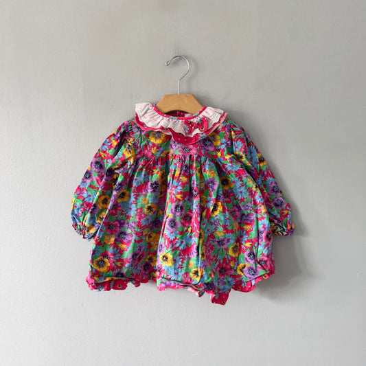 Vintage / Pink floral dress / 24M