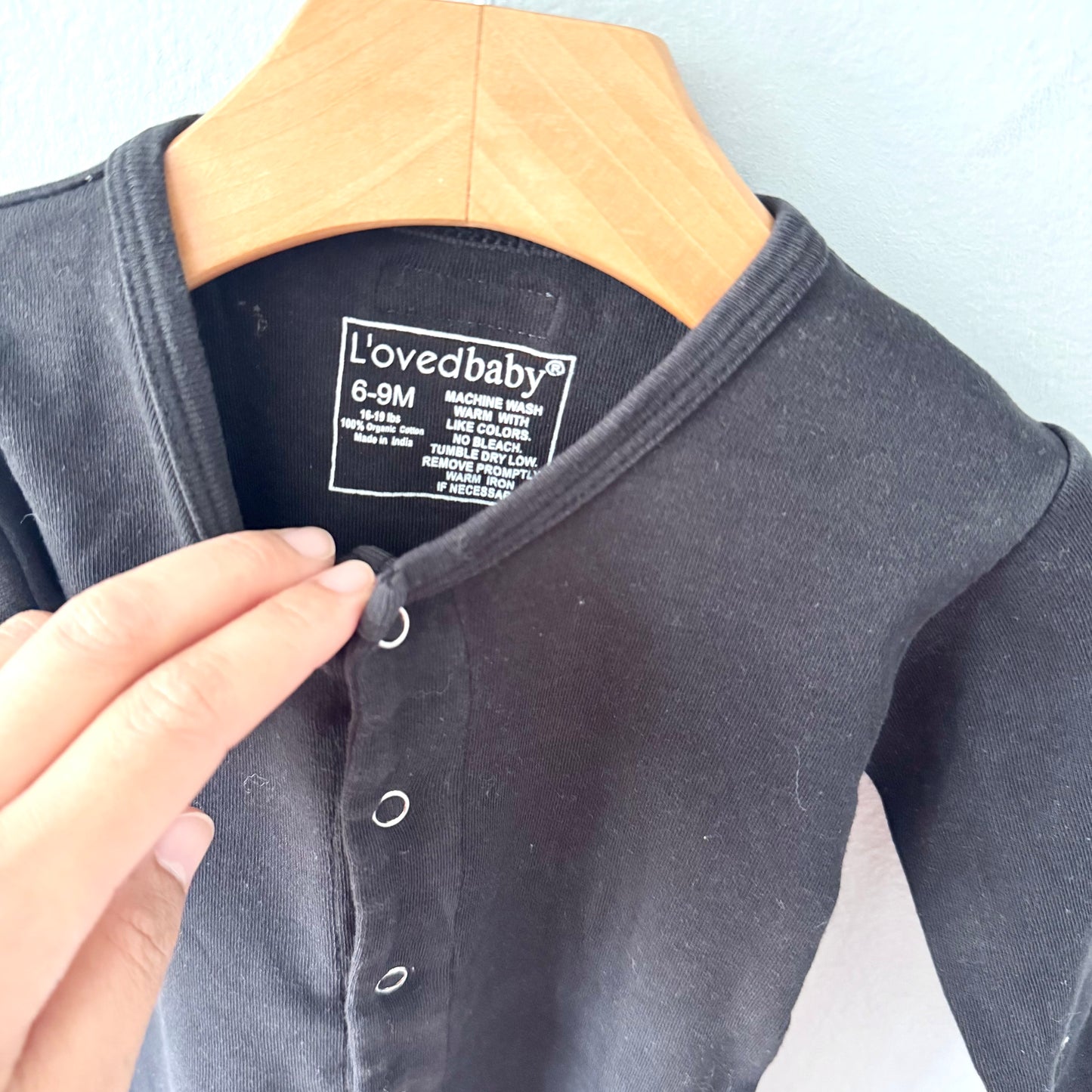 Love'd Baby / Black romper / 6-9M