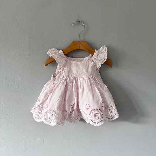 Gap / Light pink eyelet tank dress / 12-18M
