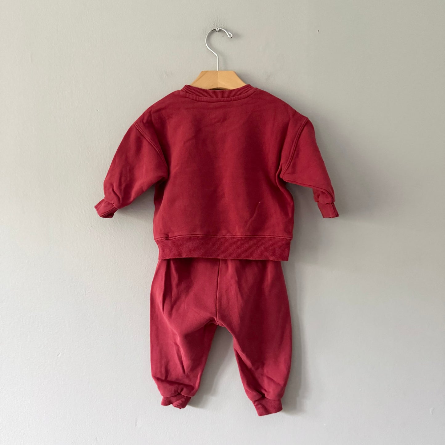 The Littlest / Red crew set "Merry" / 6-12M
