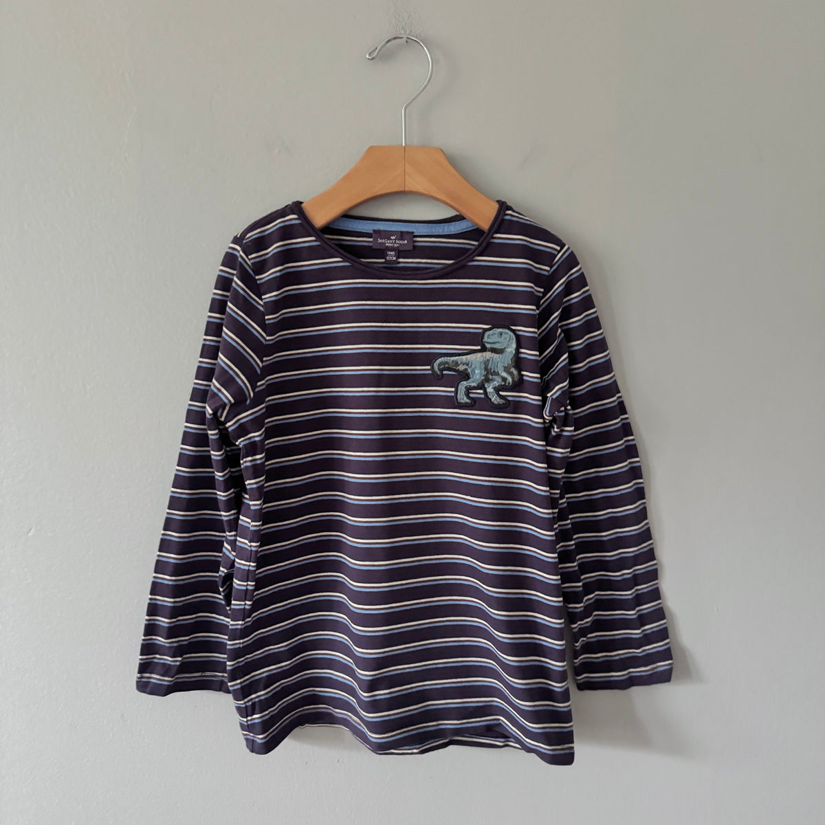 Sergent Major / Purple stripe long sleeve / 7Y