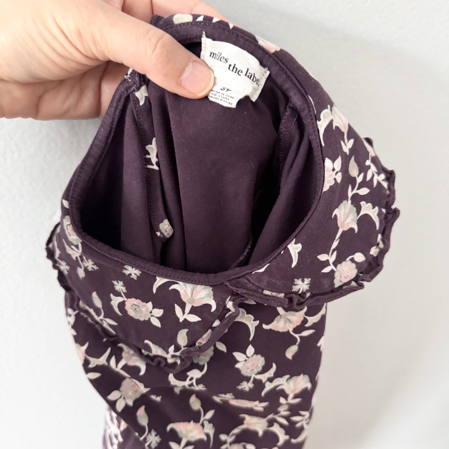 Miles the label / Dark purple long sleeve with collar / 5Y