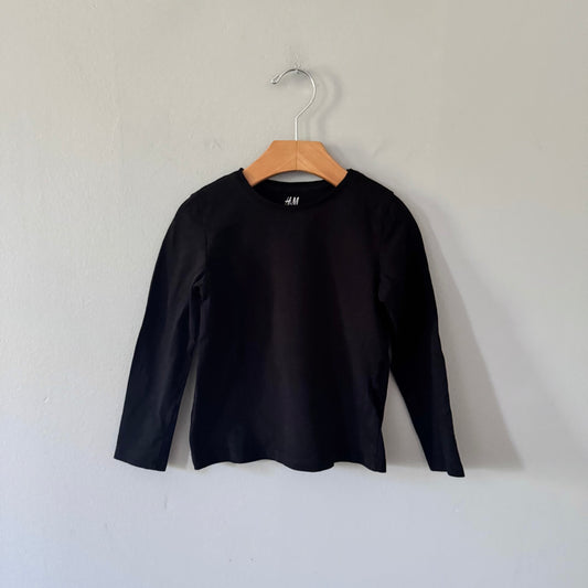 H&M / Black long sleeve top / 2-4Y