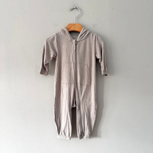Juddlies / Grey bamboo rayon romper / 3-6M