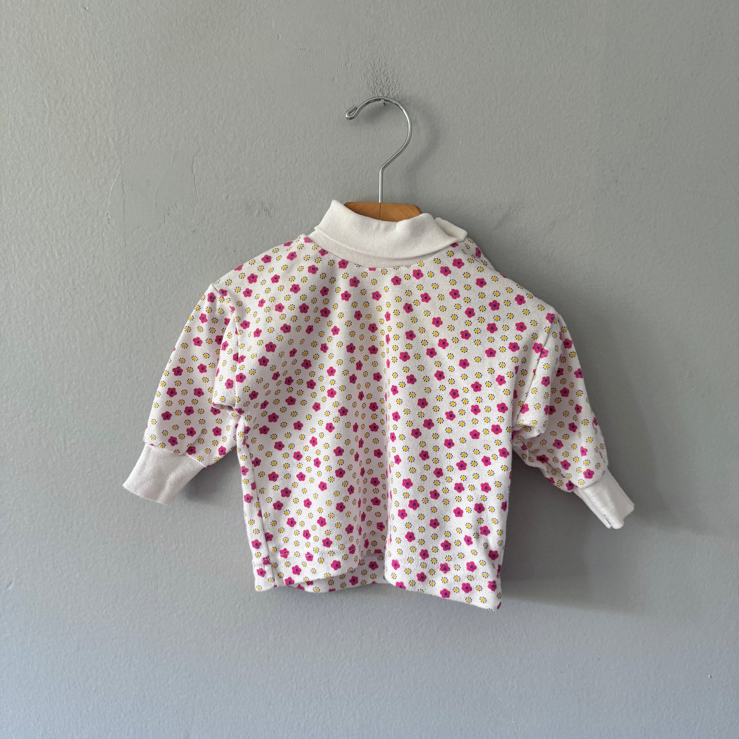 Vintage Sears / Floral long sleeve top / 12M