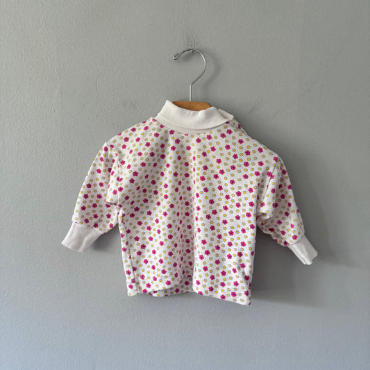 Vintage Sears / Floral long sleeve top / 12M