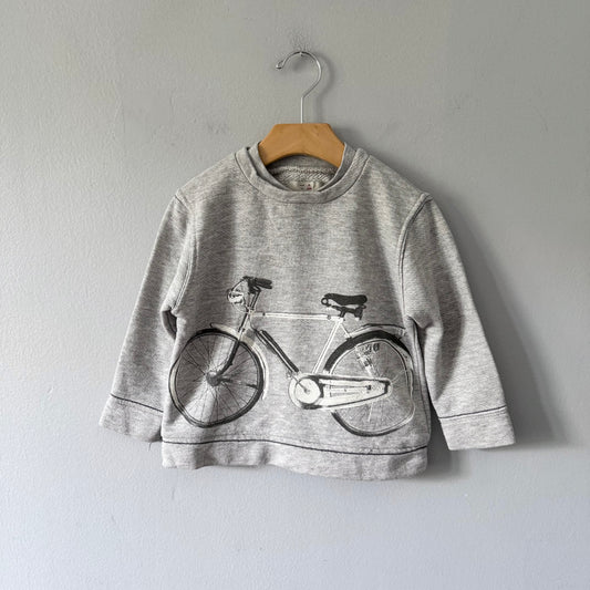 Zara / Light grey x bicycle sweatshirt / 4Y