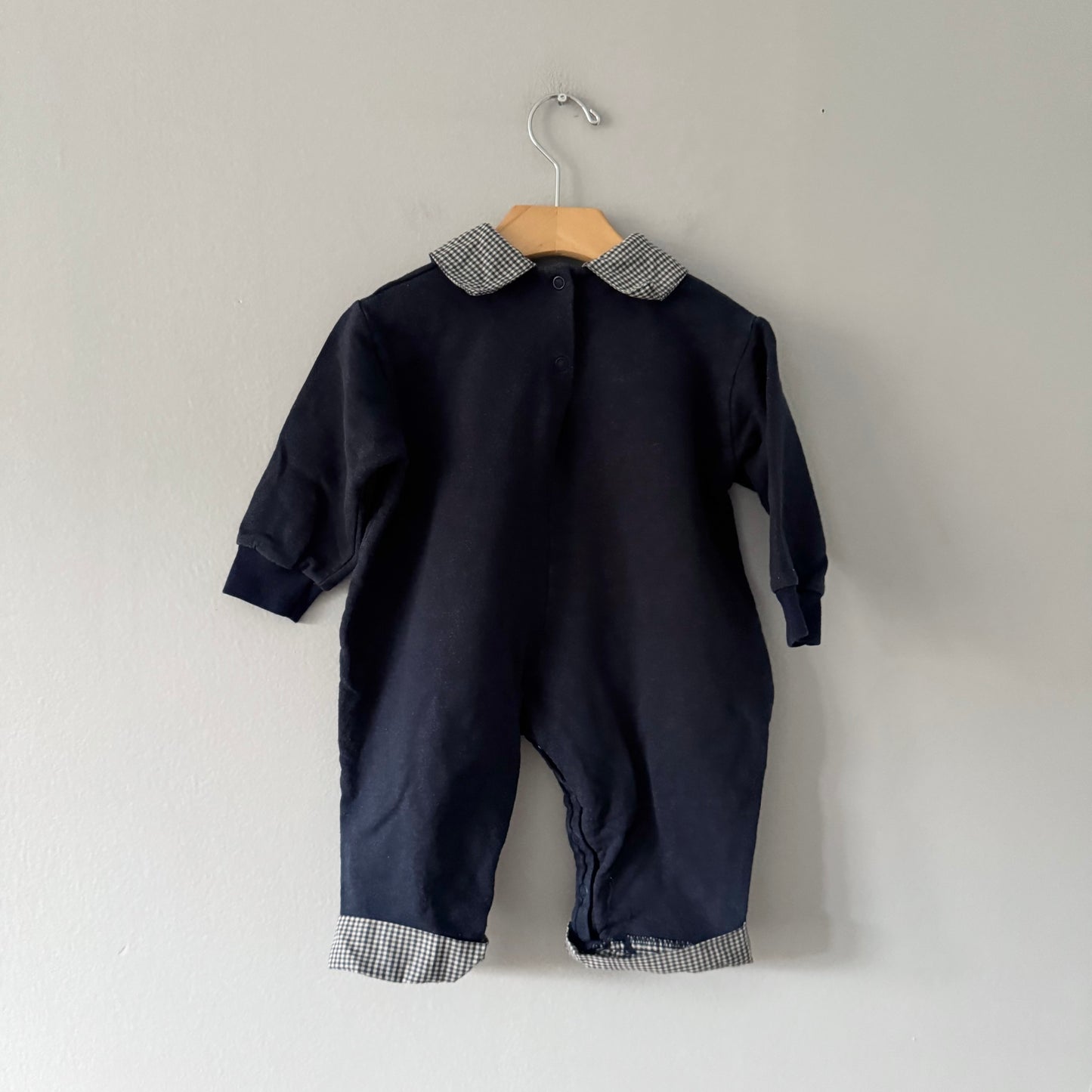 Vintage / La Tortue Bleue crew romper / 24M
