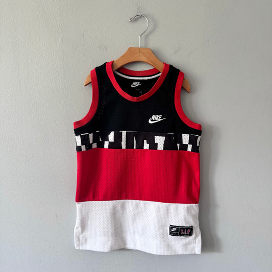 Nike / Black white red mesh tank / 8Y