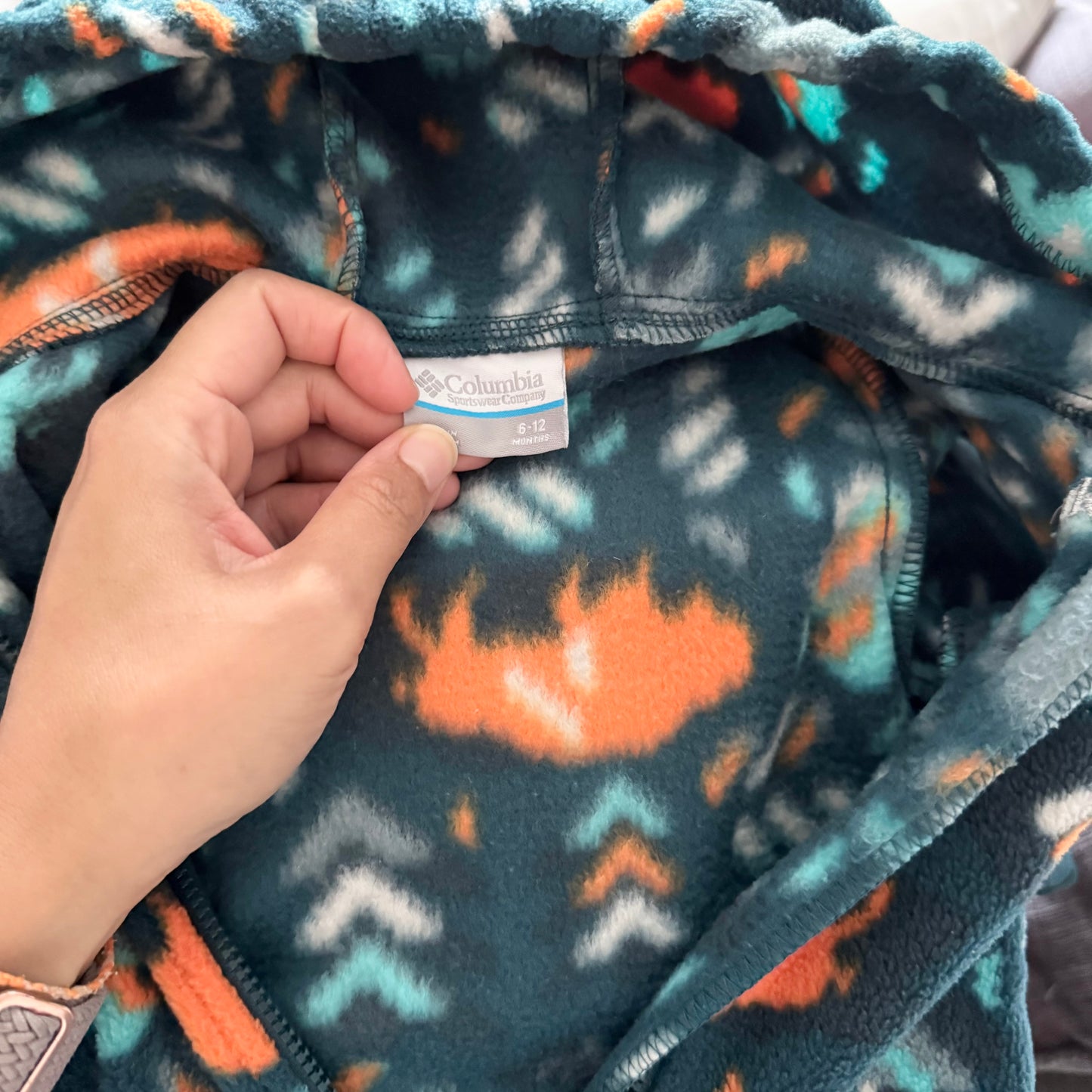 Columbia / Green fleece suit / 6-12M