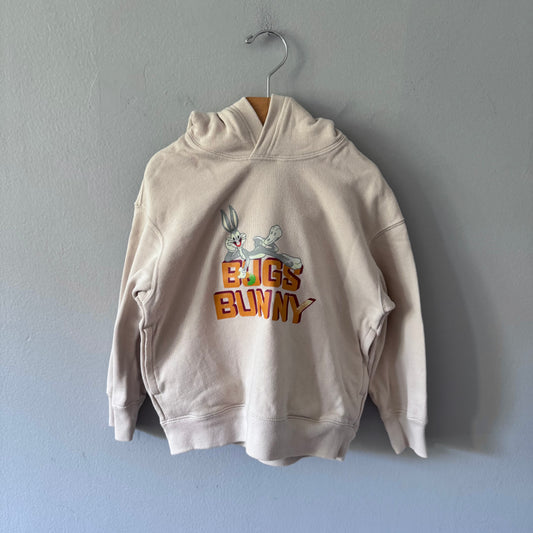 Uniqlo / Bugs bunny beige hoodie / 3-4Y
