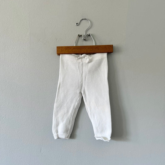 Noppies / White cotton knit pants / 3M