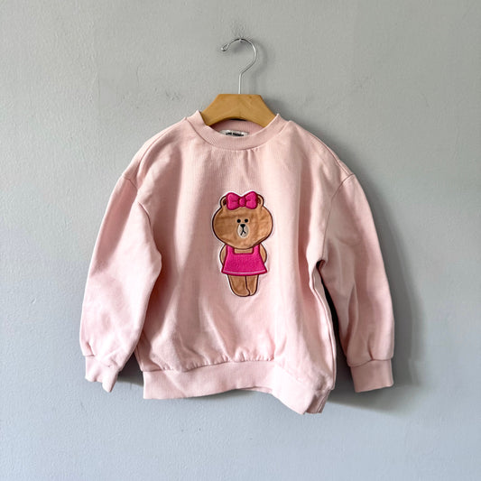 LINE friends / Light pink sweatshirt / 5Y