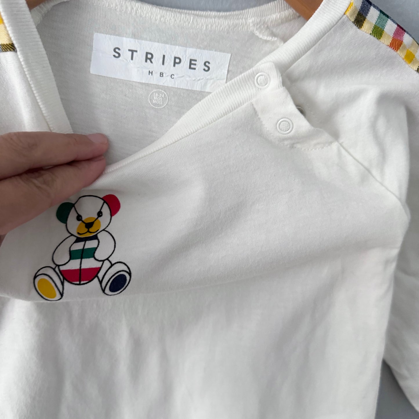 Hudson's bay / White x bear romper / 18-24M