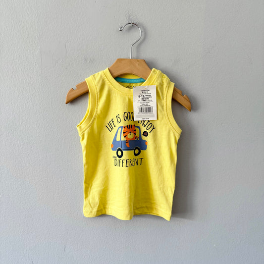 Losan / Yellow tank top / 9-12M - New with tag