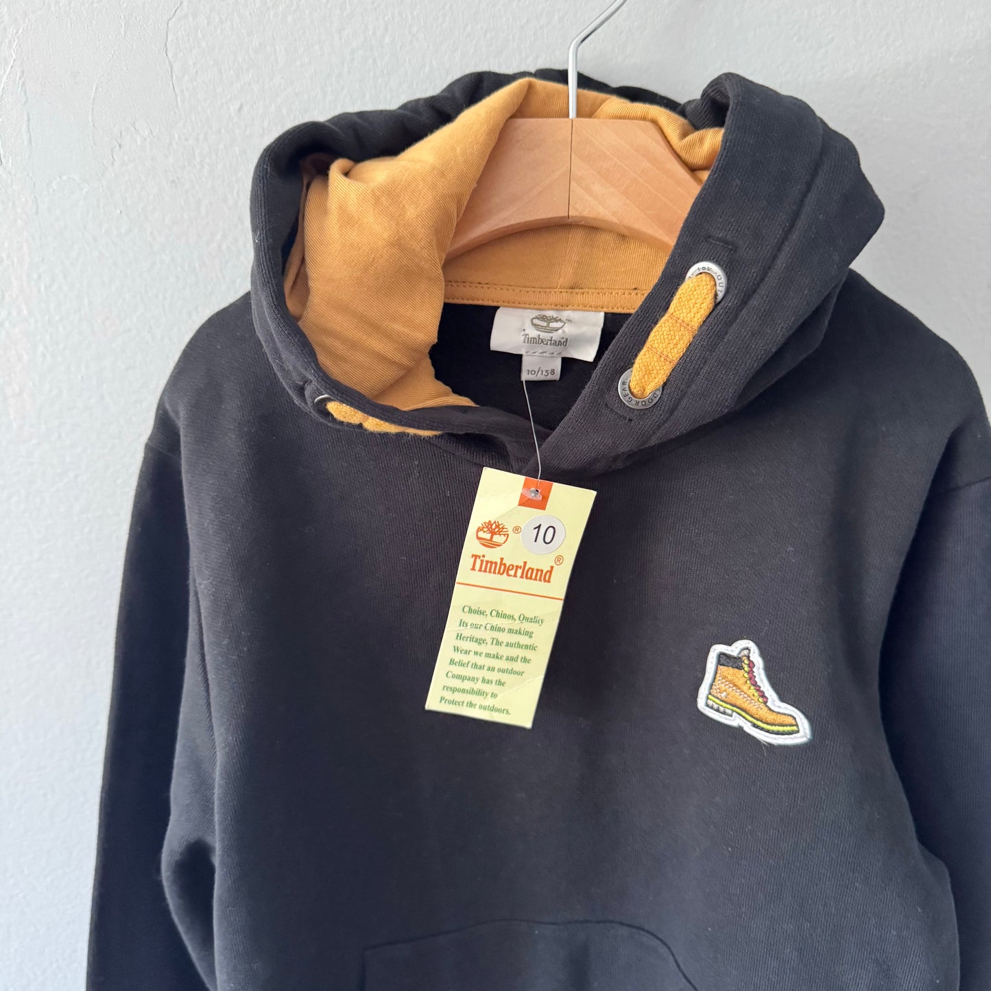 Timberland / Black hoodie / 10Y - New with tag *Check Description*