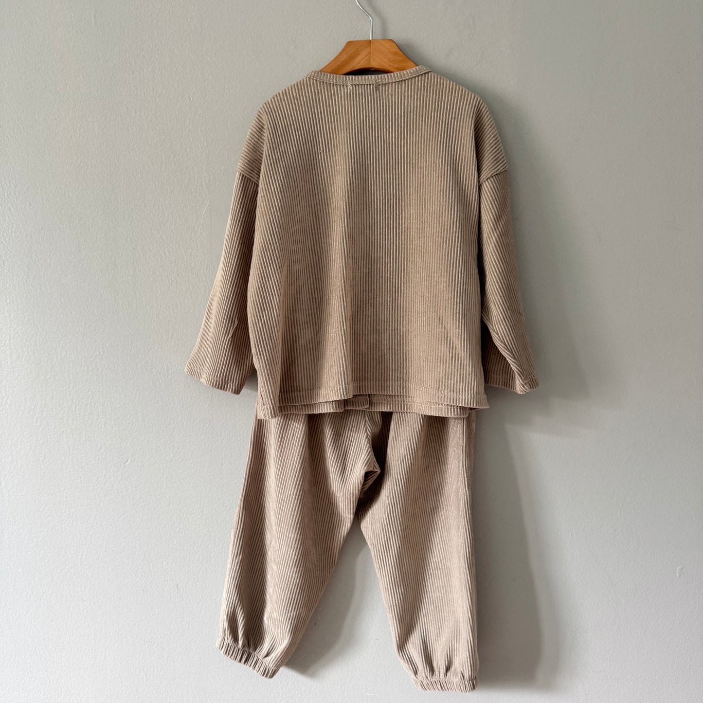 Concocter / Grey ribbed long sleeve set / 4Y