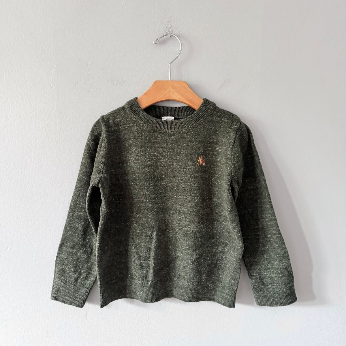 Gap / Dark green cotton knit pullover / 5Y