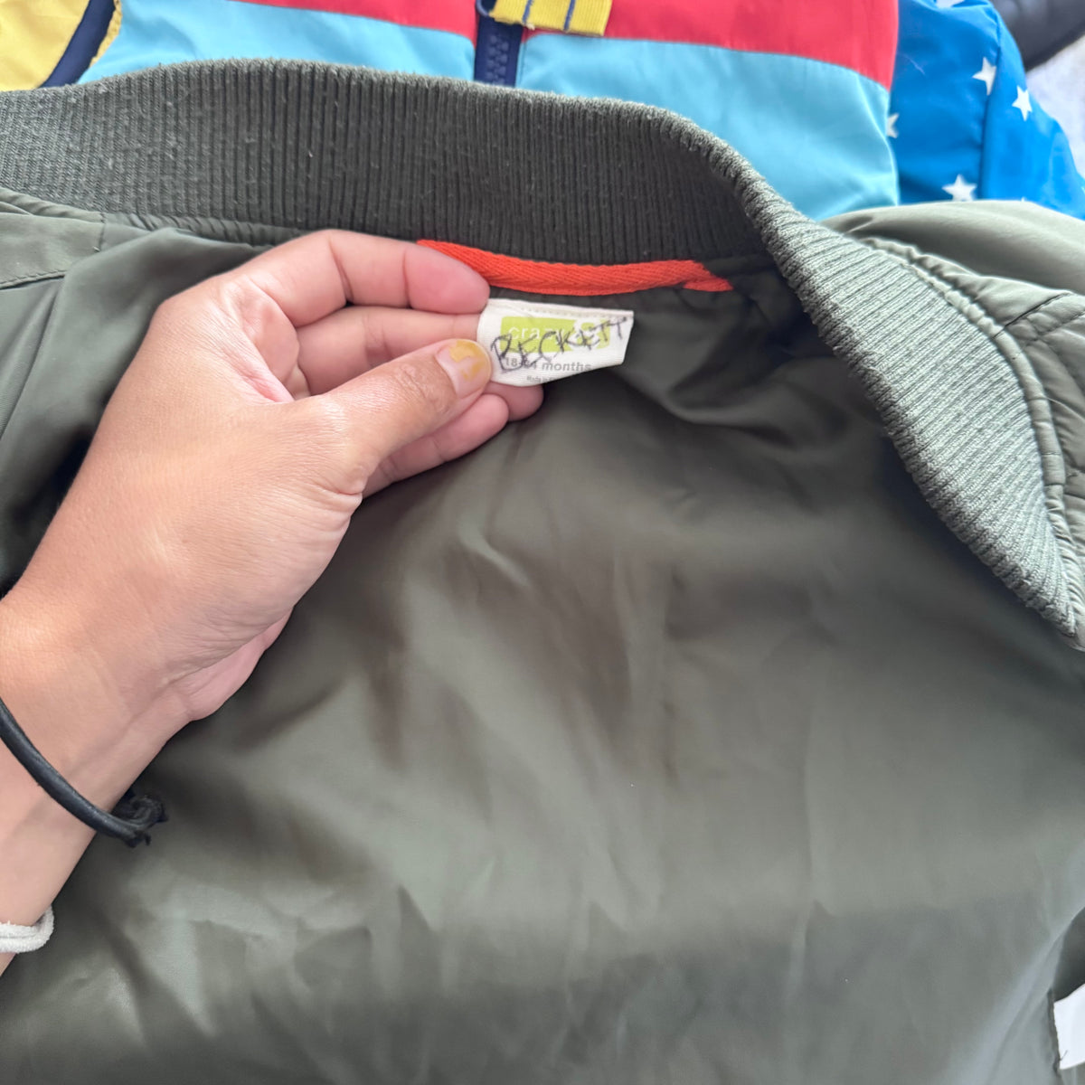 Crazy 8 / Khaki padded jacket / 18-24M