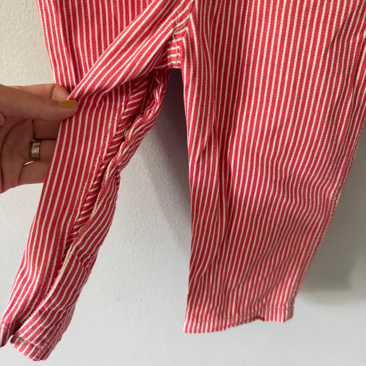 Baby Boden / Red stripe overalls / 18-24M