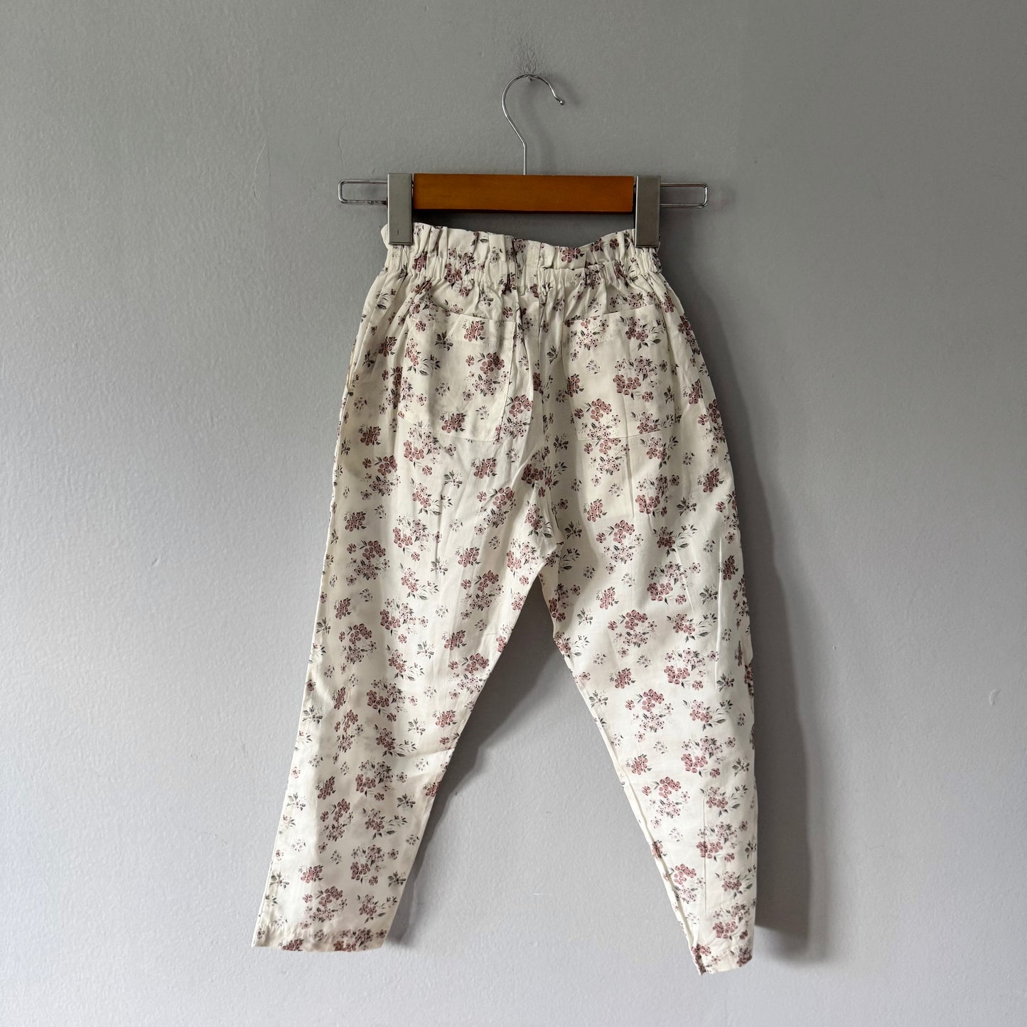 Jamie Kay / White x pink flower pants / 5Y - New with tag