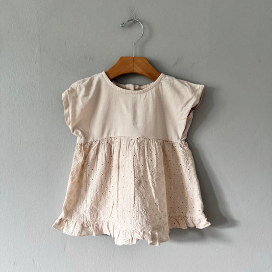 Zara / Ivory eyelet top / 3-4Y