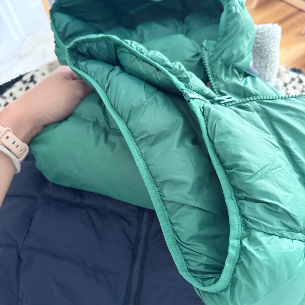 Zara / Green light puffer / 3-4Y