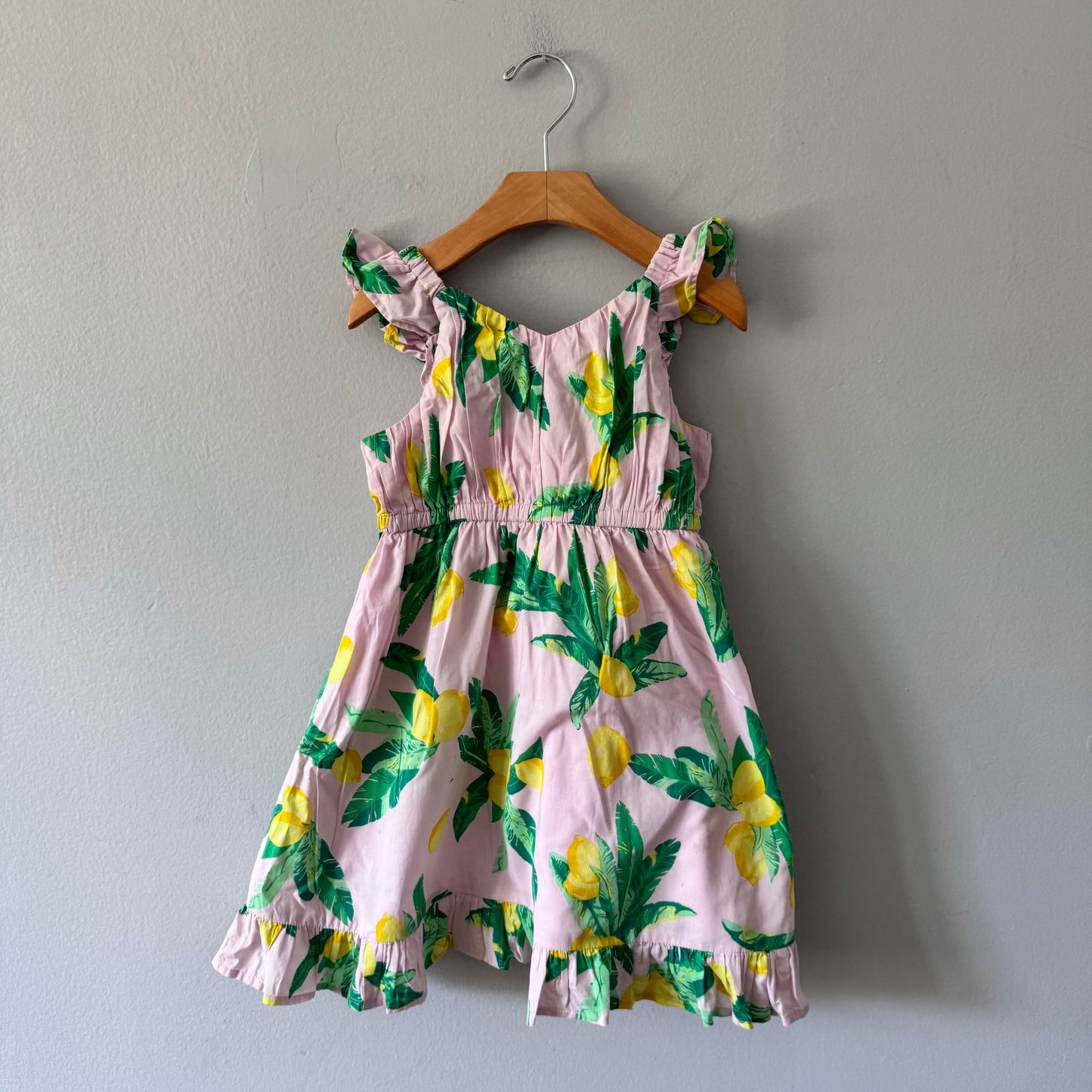 Crewcuts / Pink x lemon dress / 5Y