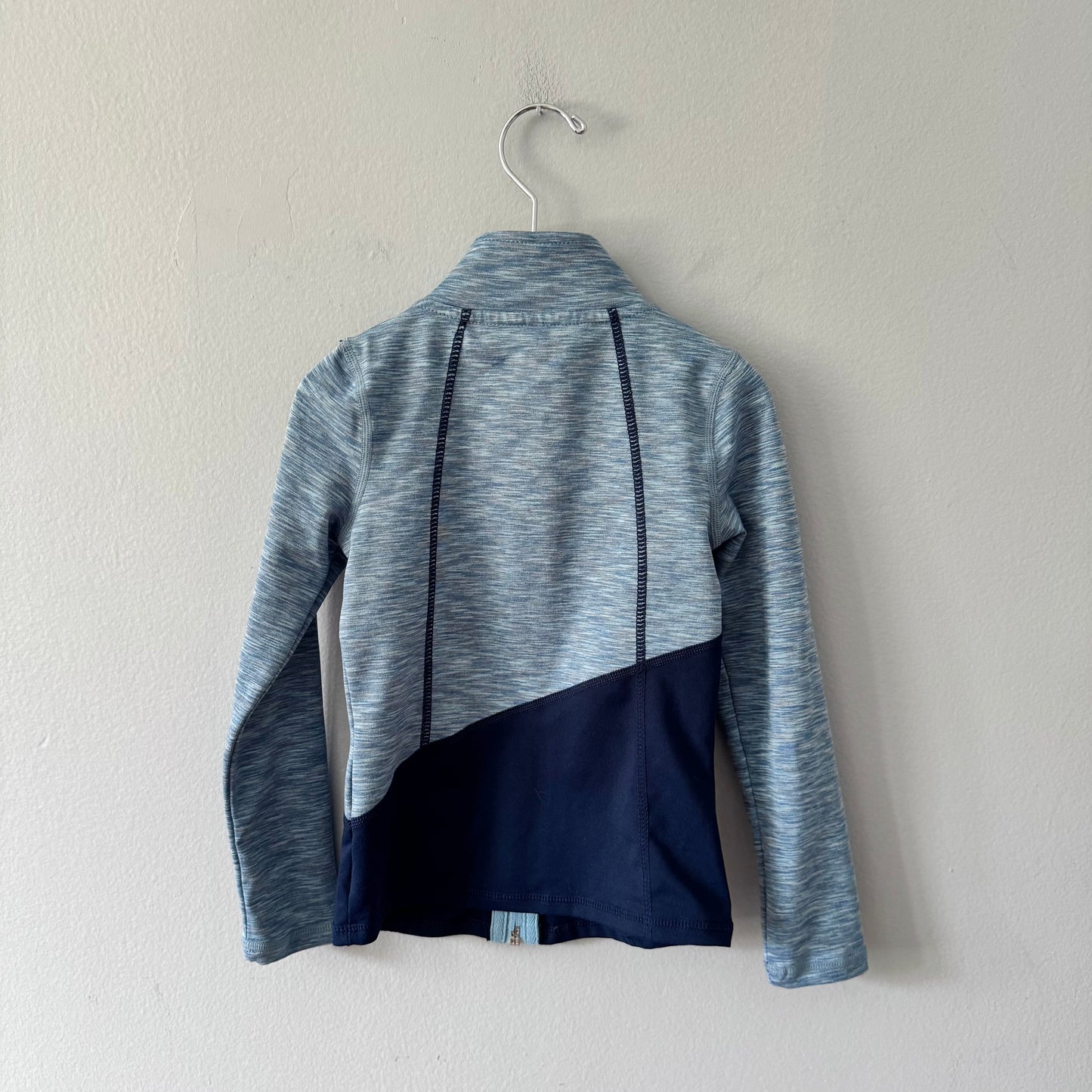 Jill Yoga / Blue x navy zip up top / 4Y