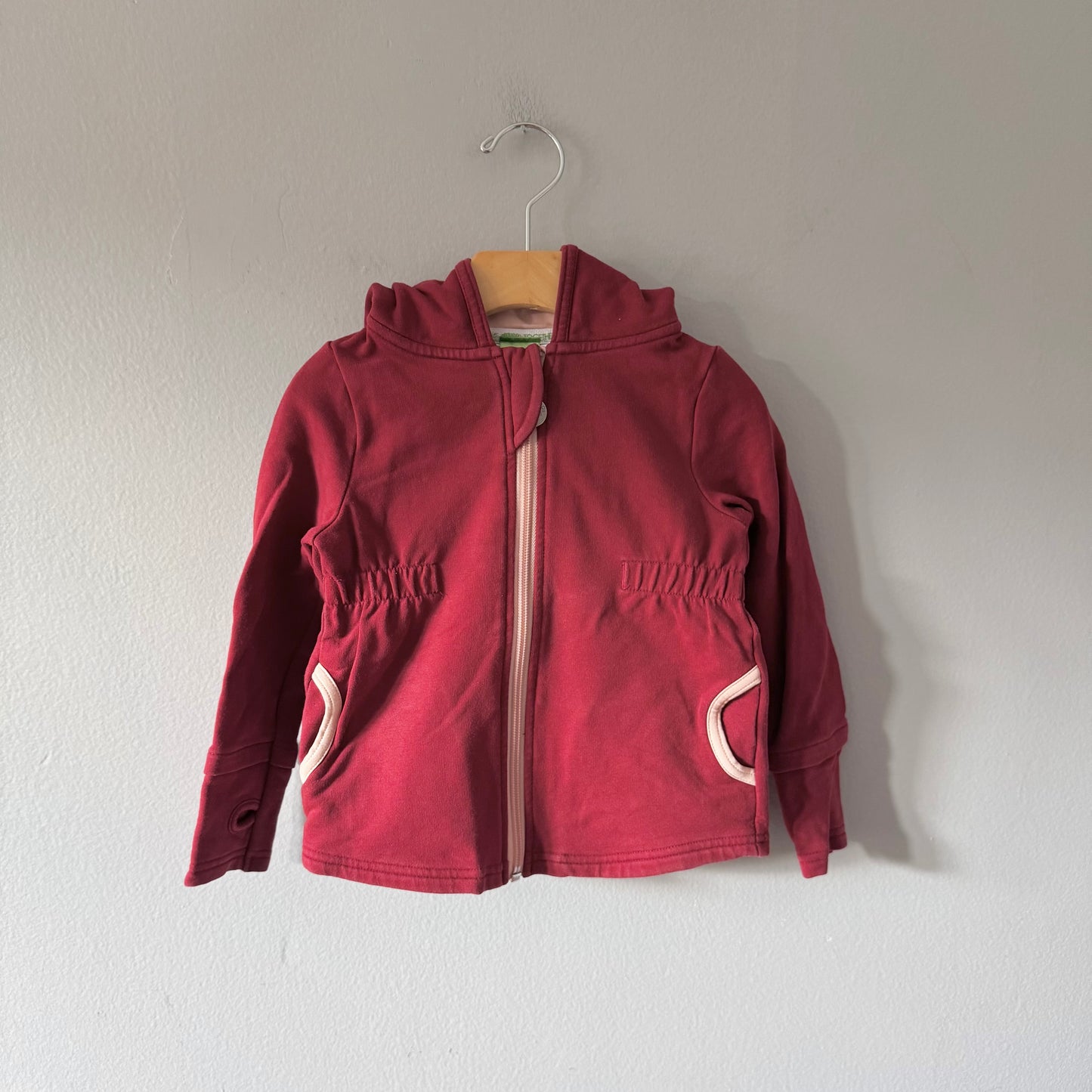 PK beans / Burgundy zip up hoodie / 2Y