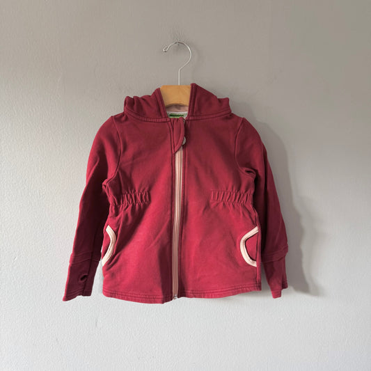PK beans / Burgundy zip up hoodie / 2Y
