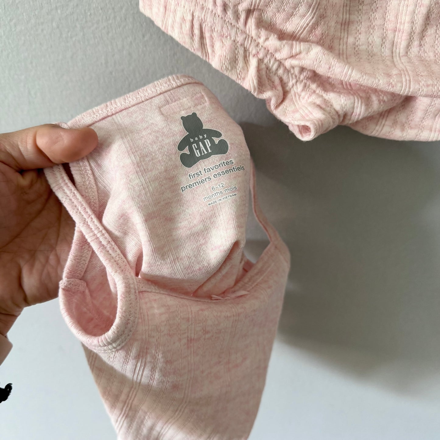 Gap / Light pink cami & shorts set / 6-12M