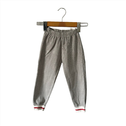 Juddlies / Cotton pants - Grey x red trim / 2T