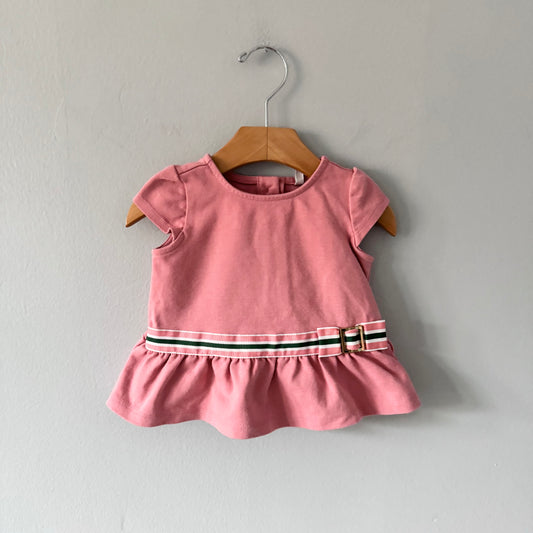 Janie & Jack / Tunique à volants rose / 12-18M