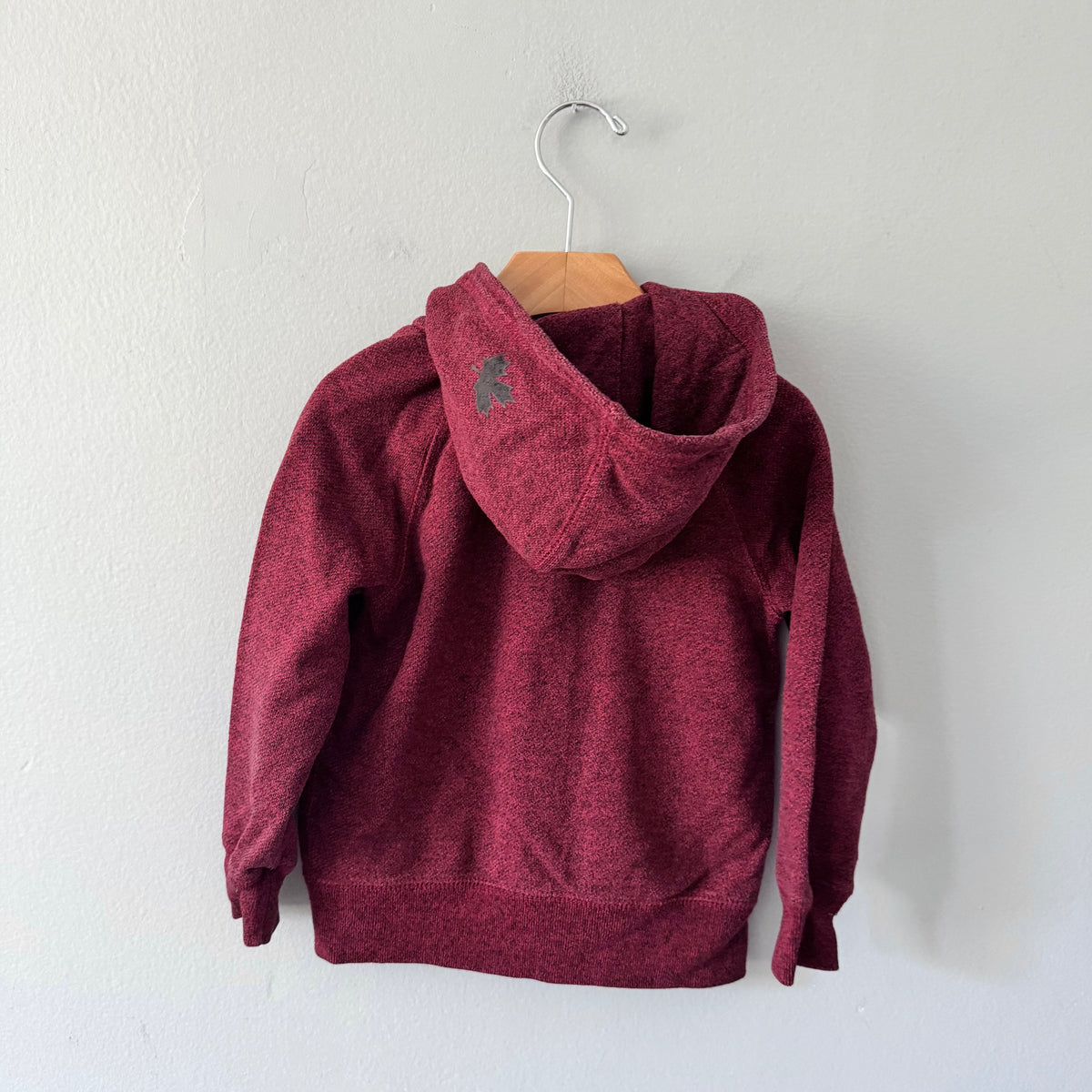 Roots / Red salt and pepper zip up hoodie / 4T
