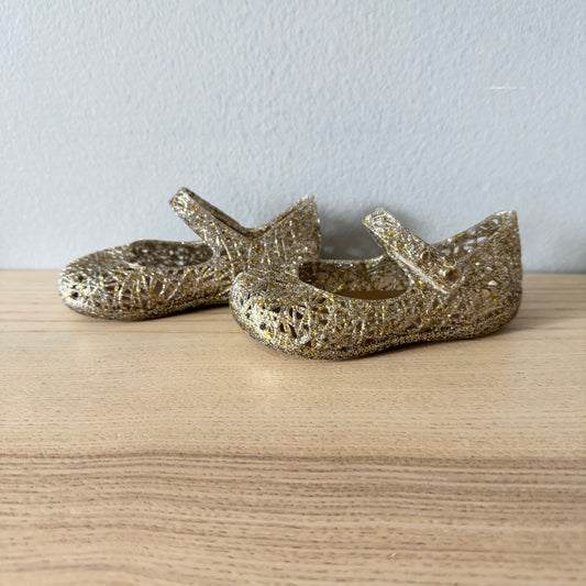 Mini Melissa / Gold jelly shoes / US6